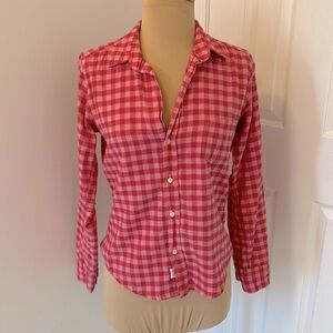 Frank & Eileen Pink Checkered Button Down Shirt